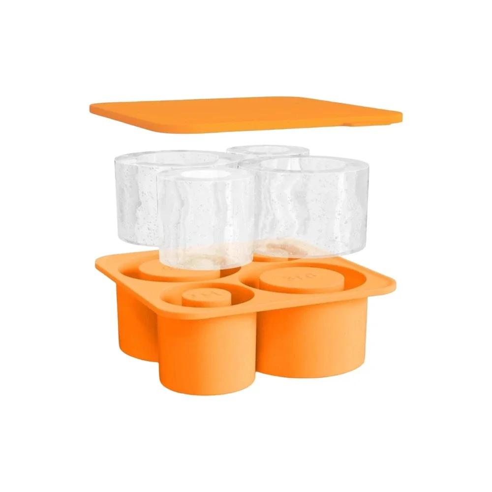 Silicone Ice Cube Tray for 40oz Tumbler with Pink Cowboy Hat Straw Toppers Set